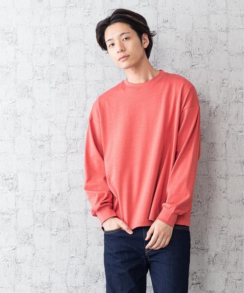 Blue Standard (ブルースタンダード)の「MBさん着用【BLUE STANDARD】オーガニックコットンビッグシルエットロングTシャツ サスティナビリティの原料、染色、労働環境基準をクリア―した商品(Tシャツ/カットソー・メンズ・ホワイト/ブラック/レンガ/オリーブ/ベージュ・MEDIUM/LARGE/X-LARGE)」の10枚目の写真