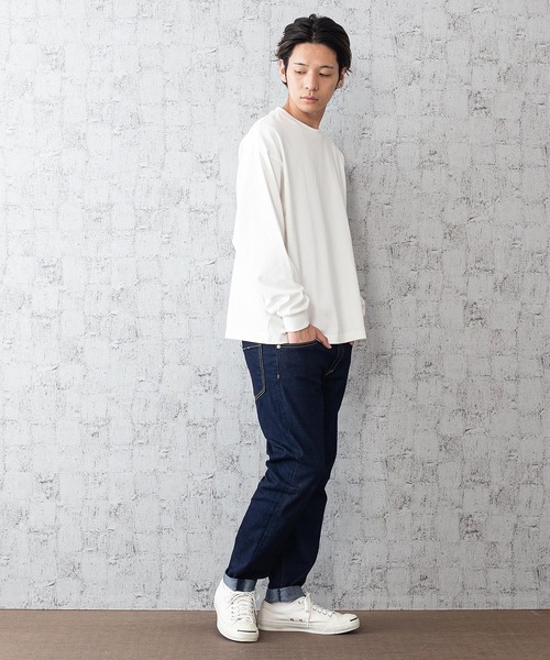Blue Standard (ブルースタンダード)の「MBさん着用【BLUE STANDARD】オーガニックコットンビッグシルエットロングTシャツ サスティナビリティの原料、染色、労働環境基準をクリア―した商品(Tシャツ/カットソー・メンズ・ホワイト/ブラック/レンガ/オリーブ/ベージュ・MEDIUM/LARGE/X-LARGE)」の12枚目の写真