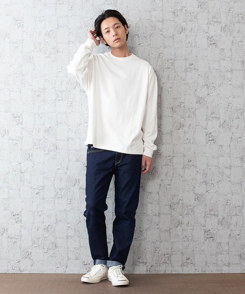 Blue Standard (ブルースタンダード)の「MBさん着用【BLUE STANDARD】オーガニックコットンビッグシルエットロングTシャツ サスティナビリティの原料、染色、労働環境基準をクリア―した商品(Tシャツ/カットソー・メンズ・ホワイト/ブラック/レンガ/オリーブ/ベージュ・MEDIUM/LARGE/X-LARGE)」の13枚目の写真