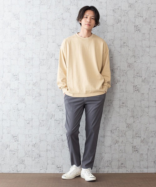 Blue Standard (ブルースタンダード)の「MBさん着用【BLUE STANDARD】オーガニックコットンビッグシルエットロングTシャツ サスティナビリティの原料、染色、労働環境基準をクリア―した商品(Tシャツ/カットソー・メンズ・ホワイト/ブラック/レンガ/オリーブ/ベージュ・MEDIUM/LARGE/X-LARGE)」の18枚目の写真