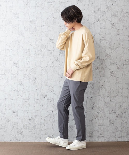 Blue Standard (ブルースタンダード)の「MBさん着用【BLUE STANDARD】オーガニックコットンビッグシルエットロングTシャツ サスティナビリティの原料、染色、労働環境基準をクリア―した商品(Tシャツ/カットソー・メンズ・ホワイト/ブラック/レンガ/オリーブ/ベージュ・MEDIUM/LARGE/X-LARGE)」の19枚目の写真
