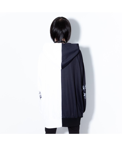 TRAVAS TOKYO Bicolor half zip hoodie 【公式通販】