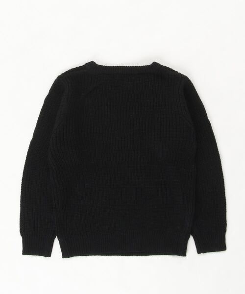 THE CASUAL（カジュアル）の「畦編み クルーネック ニット キッズ（ニット/セーター・キッズ・ブラウン/モカ/ブラック/アイボリー/ダークグリーン/ネイビー/スモークピンク/杢グレー・150cm/110cm/140cm/130cm/160cm/120cm）」の9枚目の写真