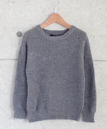 THE CASUAL | 畦編み クルーネック ニット キッズ(ニット/セーター)