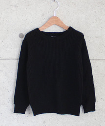 THE CASUAL | 畦編み クルーネック ニット キッズ(ニット/セーター)