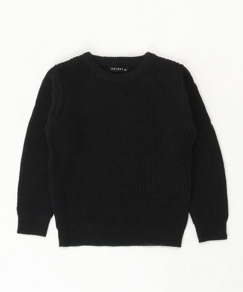 THE CASUAL（カジュアル）の「畦編み クルーネック ニット キッズ（ニット/セーター・キッズ・ブラウン/モカ/ブラック/アイボリー/ダークグリーン/ネイビー/スモークピンク/杢グレー・150cm/110cm/140cm/130cm/160cm/120cm）」の21枚目の写真