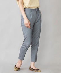 ヴィスコースリネンストレッチ テーパードアンクルパンツ