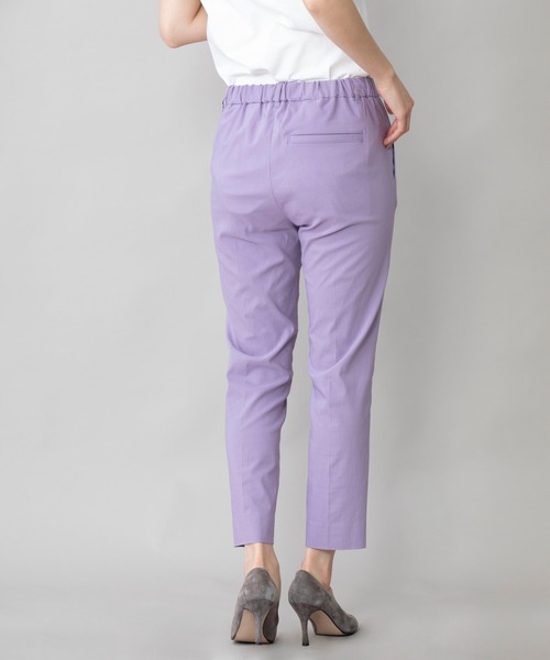 Munich（ミューニック）の「ヴィスコースリネンストレッチ　テーパードアンクルパンツ（スラックス・レディース・ブラック/グレー/グリーン/パープル・XS/S/M）」の9枚目の写真