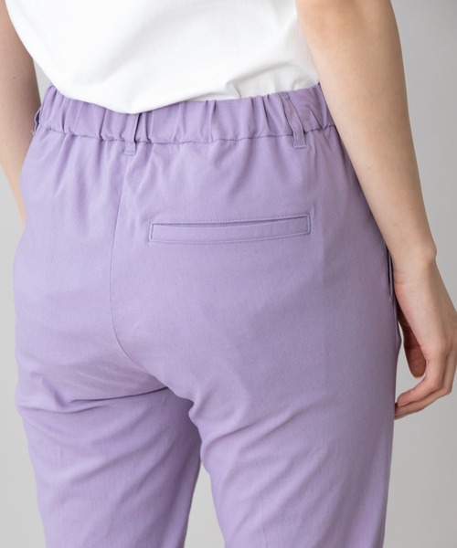 Munich（ミューニック）の「ヴィスコースリネンストレッチ　テーパードアンクルパンツ（スラックス・レディース・ブラック/グレー/グリーン/パープル・XS/S/M）」の12枚目の写真