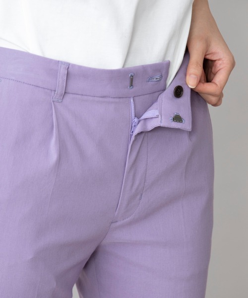 Munich（ミューニック）の「ヴィスコースリネンストレッチ　テーパードアンクルパンツ（スラックス・レディース・ブラック/グレー/グリーン/パープル・XS/S/M）」の13枚目の写真