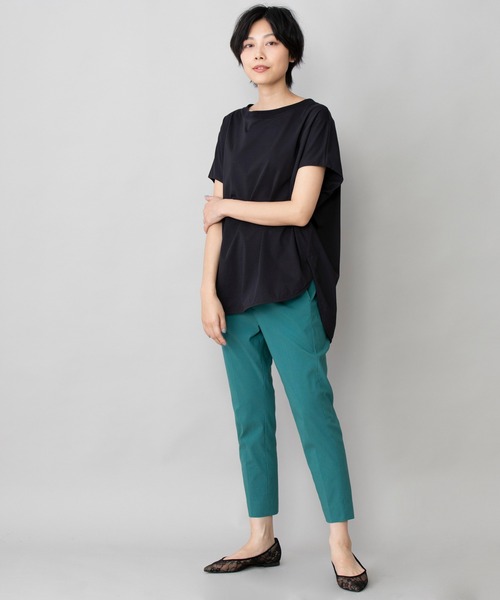 Munich（ミューニック）の「ヴィスコースリネンストレッチ　テーパードアンクルパンツ（スラックス・レディース・ブラック/グレー/グリーン/パープル・XS/S/M）」の18枚目の写真