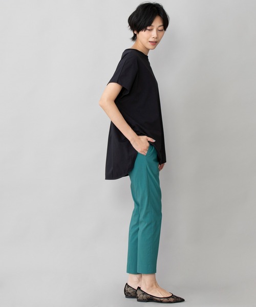 Munich（ミューニック）の「ヴィスコースリネンストレッチ　テーパードアンクルパンツ（スラックス・レディース・ブラック/グレー/グリーン/パープル・XS/S/M）」の19枚目の写真