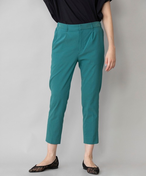 Munich（ミューニック）の「ヴィスコースリネンストレッチ　テーパードアンクルパンツ（スラックス・レディース・ブラック/グレー/グリーン/パープル・XS/S/M）」の22枚目の写真