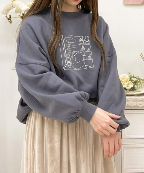 apres jour(アプレジュール)の「アソート袖ボリュームスウェット【ZOZOTOWN限定アイテム】(スウェット・レディース・ブラック/ダークブラウン/ブルー/アイボリー/クリーム/ラベンダー/ホワイト系その他/ダークブルー/ブルー系その他/スモークピンク・X-LARGE/フリー)」の7枚目の写真