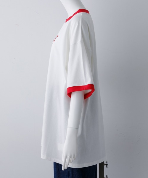 MILKFED.（ミルクフェド）の「CONTRAST RIB S/S TEE（Tシャツ/カットソー・レディース・ブラック/アッシュ/レッド/ライトグリーン/ネイビー・ONE SIZE）」の21枚目の写真