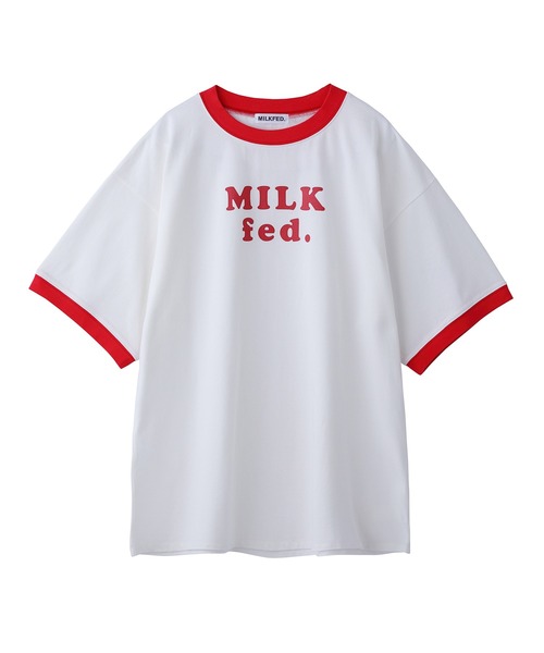 MILKFED.（ミルクフェド）の「CONTRAST RIB S/S TEE（Tシャツ/カットソー・レディース・ブラック/アッシュ/レッド/ライトグリーン/ネイビー・ONE SIZE）」の11枚目の写真