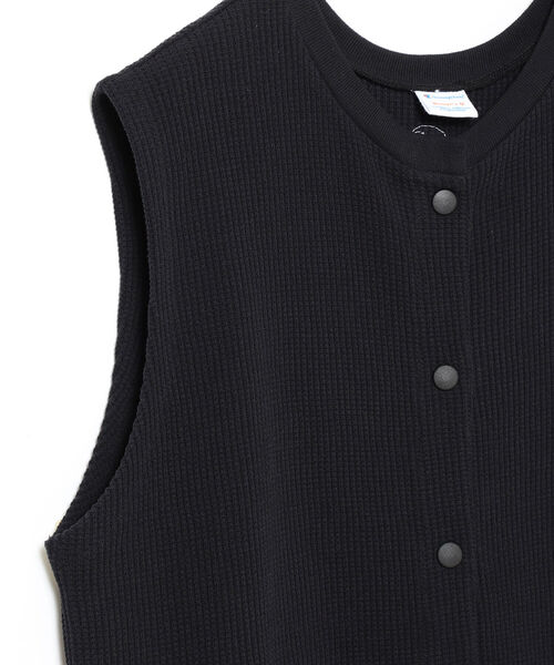 Ray BEAMS（レイビームス）の「Champion × Ray BEAMS / 別注 ノーカラー ワンピース（ワンピース・レディース・ブラウン系その他5/ライトグレー/ブラック・ONE SIZE）」の14枚目の写真