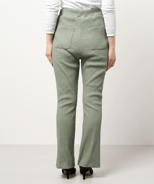 LOWRYS FARM（ローリーズファーム）の「ｓｅｌｆｃｕｔリブフレアパンツ　931748（その他パンツ・レディース・ブラック/ブラウン/イエロー/グリーン/アイボリー・FREE）」の7枚目の写真