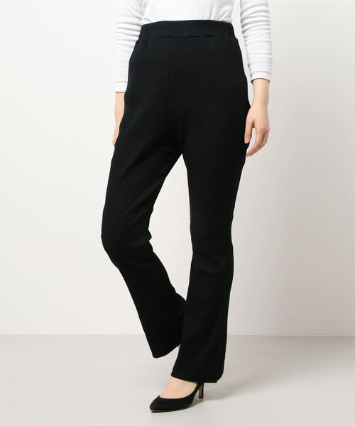 LOWRYS FARM（ローリーズファーム）の「ｓｅｌｆｃｕｔリブフレアパンツ　931748（その他パンツ・レディース・ブラック/ブラウン/イエロー/グリーン/アイボリー・FREE）」の20枚目の写真