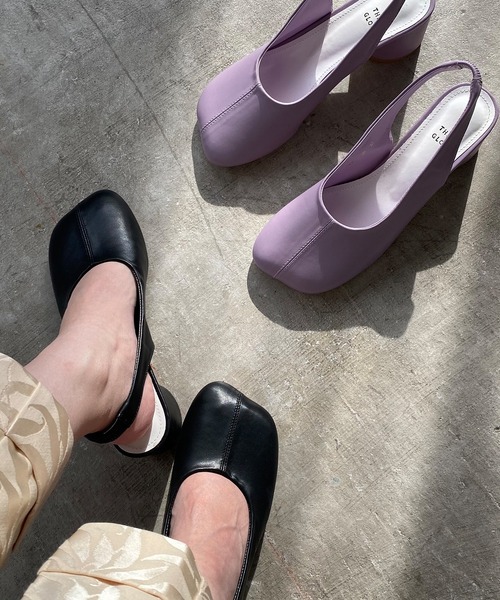chuclla(チュクラ)の「Wide-toe cylinder-heels pumps sb-6 chs106(パンプス・レディース・ホワイト/ラベンダー/ブラック・38/40/36/37/39)」の3枚目の写真