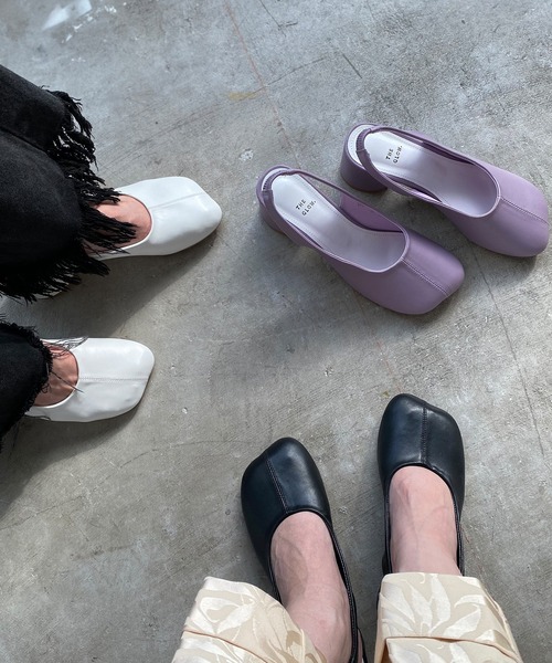 chuclla(チュクラ)の「Wide-toe cylinder-heels pumps sb-6 chs106(パンプス・レディース・ホワイト/ラベンダー/ブラック・38/40/36/37/39)」の5枚目の写真
