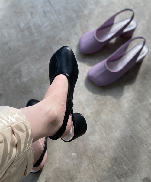 chuclla(チュクラ)の「Wide-toe cylinder-heels pumps sb-6 chs106(パンプス・レディース・ホワイト/ラベンダー/ブラック・38/40/36/37/39)」の6枚目の写真