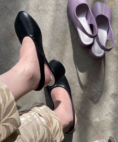 chuclla(チュクラ)の「Wide-toe cylinder-heels pumps sb-6 chs106(パンプス・レディース・ホワイト/ラベンダー/ブラック・38/40/36/37/39)」の9枚目の写真