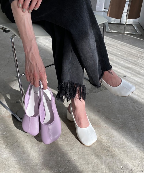 chuclla(チュクラ)の「Wide-toe cylinder-heels pumps sb-6 chs106(パンプス・レディース・ホワイト/ラベンダー/ブラック・38/40/36/37/39)」の12枚目の写真