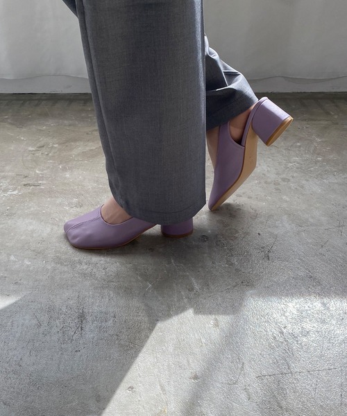 chuclla(チュクラ)の「Wide-toe cylinder-heels pumps sb-6 chs106(パンプス・レディース・ホワイト/ラベンダー/ブラック・38/40/36/37/39)」の15枚目の写真