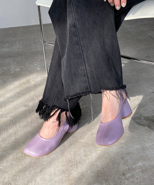 chuclla(チュクラ)の「Wide-toe cylinder-heels pumps sb-6 chs106(パンプス・レディース・ホワイト/ラベンダー/ブラック・38/40/36/37/39)」の16枚目の写真