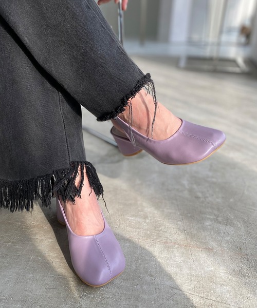 chuclla(チュクラ)の「Wide-toe cylinder-heels pumps sb-6 chs106(パンプス・レディース・ホワイト/ラベンダー/ブラック・38/40/36/37/39)」の17枚目の写真