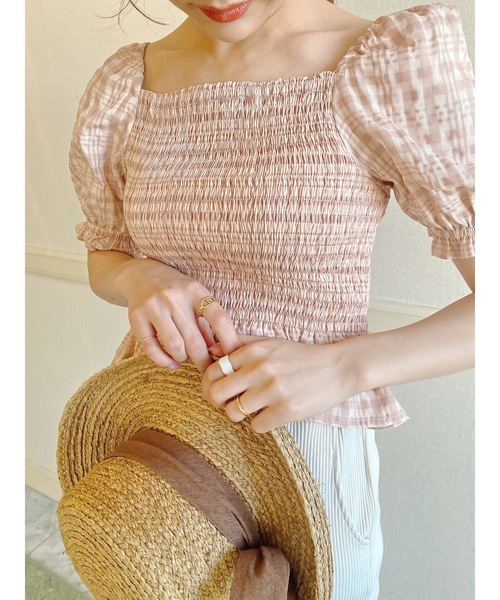 jumelle（ジュメロ）の「ペイントリング（リング・レディース・ホワイト/ブラウン・12）」の5枚目の写真