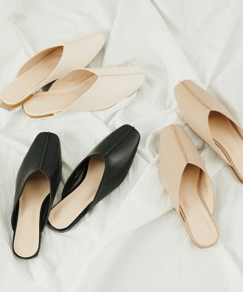 COLONY 2139（コロニートゥーワンスリーナイン）の「切替フラットミュール（サンダル・レディース・アイボリー/モカ/ブラック・24.5cm/22.5cm/23.5cm）」の8枚目の写真