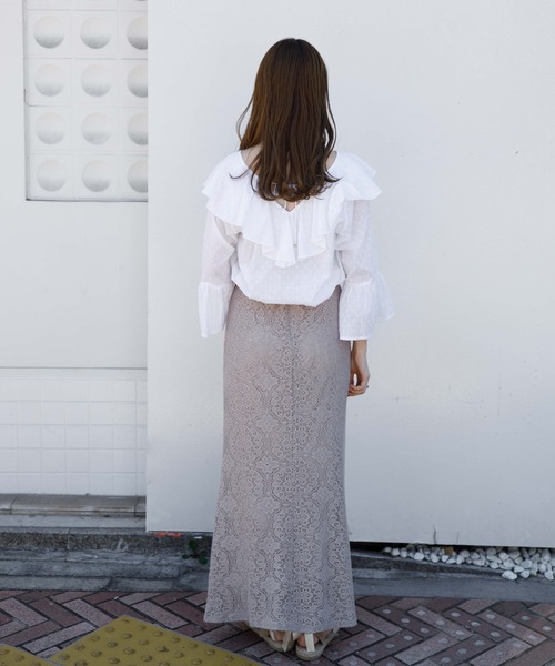 flower（フラワー）の「クロシェスウィンギングスカート（スカート・レディース・ベージュ/ブラウン・FREE）」の11枚目の写真