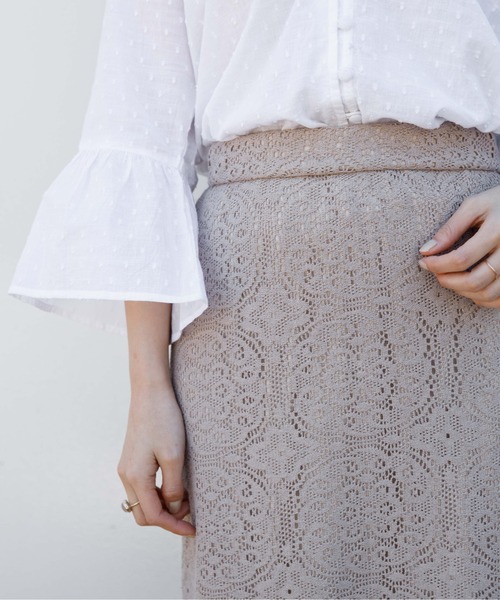 flower（フラワー）の「クロシェスウィンギングスカート（スカート・レディース・ベージュ/ブラウン・FREE）」の12枚目の写真