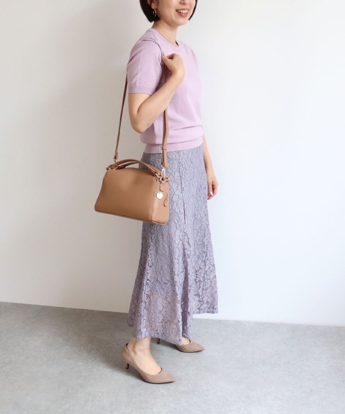 T・S・L(ティーエスエル)の「かまぼこ型2wayミニボストンバッグ(ボストンバッグ・レディース・ブラック/アイボリー/ミント/ピンクベージュ・FREE)」の5枚目の写真