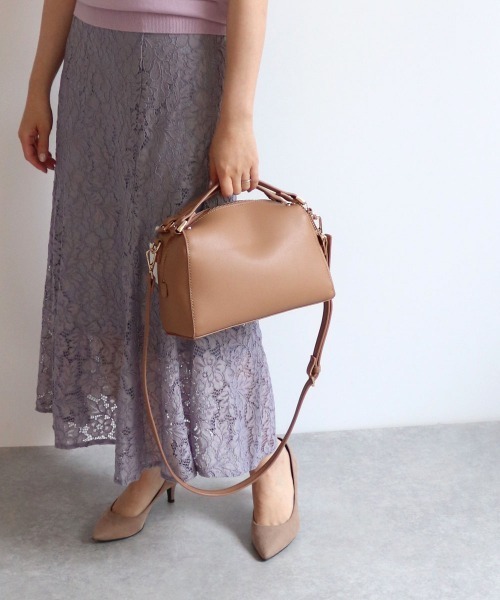 T・S・L(ティーエスエル)の「かまぼこ型2wayミニボストンバッグ(ボストンバッグ・レディース・ブラック/アイボリー/ミント/ピンクベージュ・FREE)」の21枚目の写真