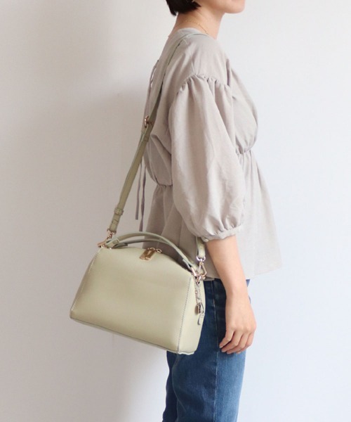 T・S・L(ティーエスエル)の「かまぼこ型2wayミニボストンバッグ(ボストンバッグ・レディース・ブラック/アイボリー/ミント/ピンクベージュ・FREE)」の17枚目の写真