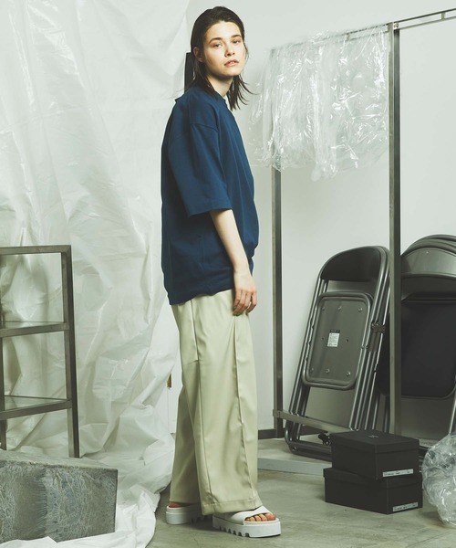 MAISON SPECIAL（メゾンスペシャル）の「【ZOZOTOWN限定】《ユニセックスアイテム》ヘビー天竺オーバーサイズTシャツ【MAISON SPECIAL/メゾンスペシャル】（Tシャツ/カットソー・メンズ・オフホワイト/ダークネイビー/ターコイズブルー/ブラック・2/1/0）」の11枚目の写真