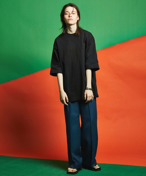 MAISON SPECIAL（メゾンスペシャル）の「【ZOZOTOWN限定】《ユニセックスアイテム》ヘビー天竺オーバーサイズTシャツ【MAISON SPECIAL/メゾンスペシャル】（Tシャツ/カットソー・メンズ・オフホワイト/ダークネイビー/ターコイズブルー/ブラック・2/1/0）」の10枚目の写真