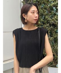 プリーツボックスタンクトップ