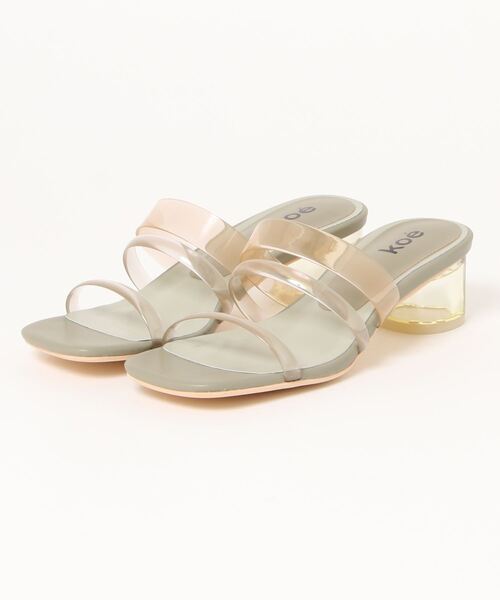 koe(コエ)の「チューブストラップクリアヒールサンダル*(サンダル・レディース・A/ホワイト/その他6・L/S/M)」の3枚目の写真
