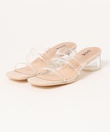 koe | チューブストラップクリアヒールサンダル*(サンダル)