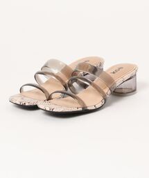 koe | チューブストラップクリアヒールサンダル**(サンダル)