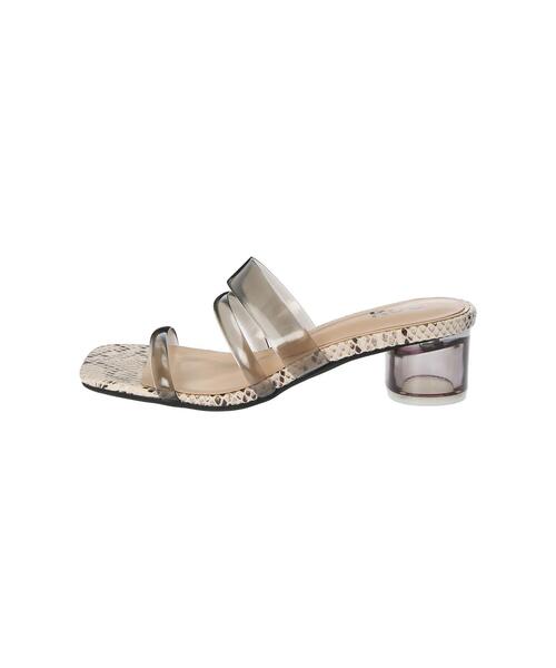 koe(コエ)の「チューブストラップクリアヒールサンダル*(サンダル・レディース・A/ホワイト/その他6・L/S/M)」の8枚目の写真