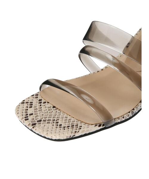 koe(コエ)の「チューブストラップクリアヒールサンダル*(サンダル・レディース・A/ホワイト/その他6・L/S/M)」の9枚目の写真