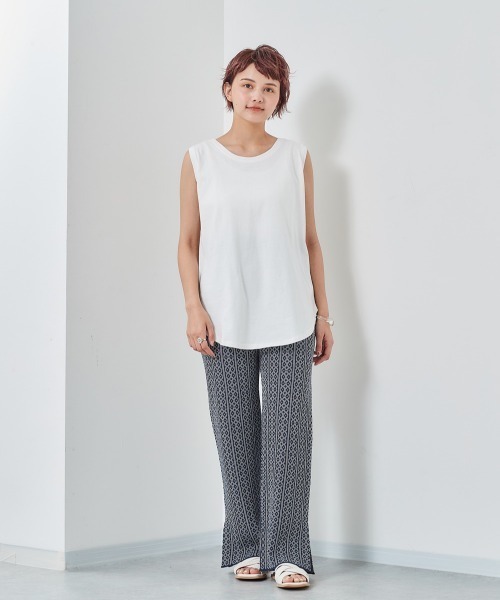 cepo(セポ)の「ジャガードニット イージーパンツ(その他パンツ・レディース・ベージュ/ネイビー・M)」の13枚目の写真