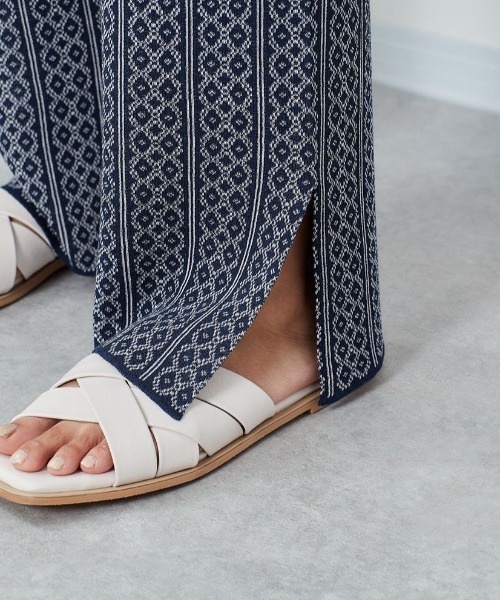 cepo(セポ)の「ジャガードニット イージーパンツ(その他パンツ・レディース・ベージュ/ネイビー・M)」の12枚目の写真