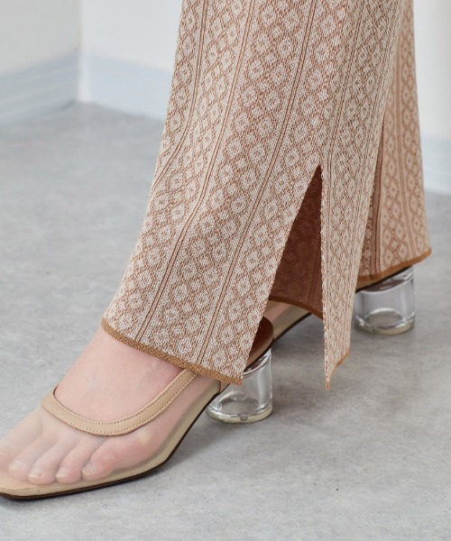 cepo(セポ)の「ジャガードニット イージーパンツ(その他パンツ・レディース・ベージュ/ネイビー・M)」の7枚目の写真