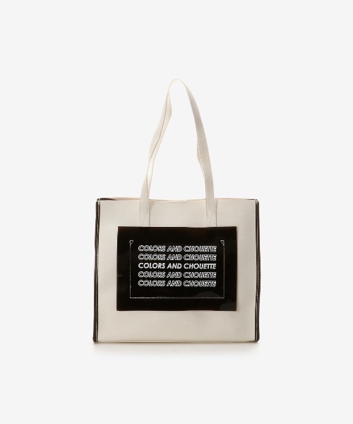 COLORS & chouette(カラーズアンドシュエット)の「ビニールコンビトートバッグ(トートバッグ・レディース・ブラック/ホワイト・FREE)」の8枚目の写真
